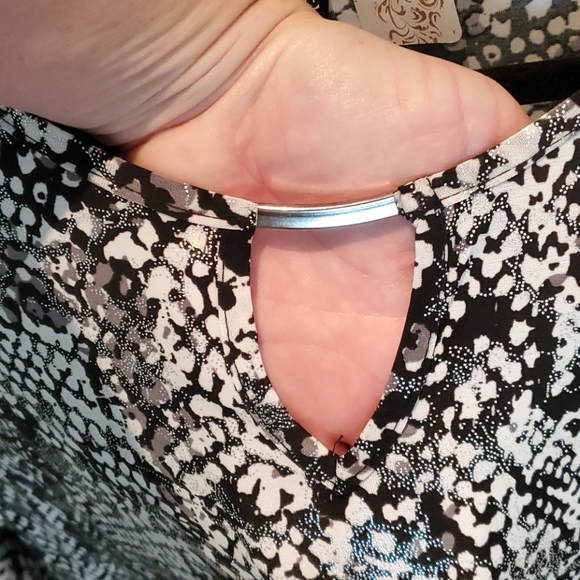Cathy stretch spandex animal print top S - Picture 2 of 5
